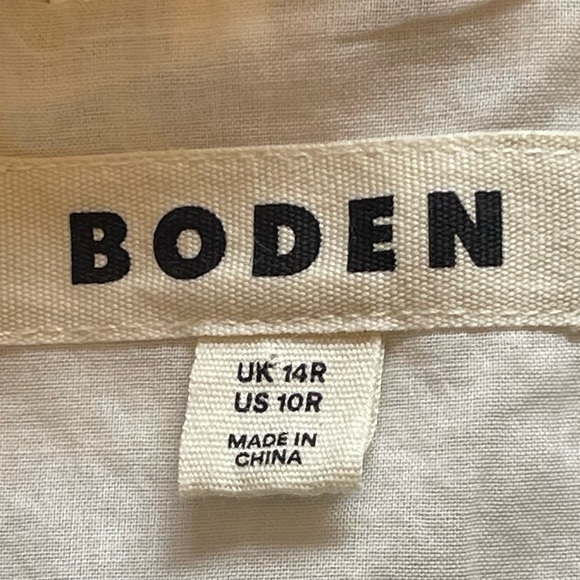 BODEN Elegant Navy and White Patterned Dress. Size 14 - Picture 3 of 5